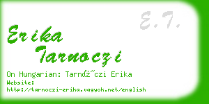 erika tarnoczi business card